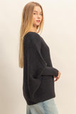 Oversized Knit Sweater For Casual Comfort