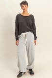 Mineral Washed Waffle Knit Top