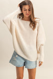 Oversized Knit Sweater For Casual Comfort