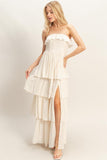 Tiered Strapless Ruffle Dress