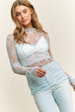 Long Sleeve Lace Layering Top