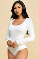 Scoop Neck Bodysuit Long Sleeve