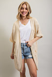 Short Sleeve Waffle Cardi