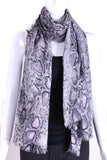 Sheer metallic snakeskin scarf