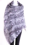 Sheer metallic snakeskin scarf