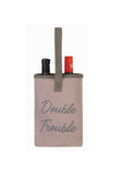 Trouble Up-Cycled Canvas Double Wine Bag M-5841