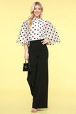 Polka Dot Organza Puff Top