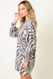 Knit Zebra Dress
