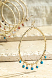 Glass Sunflower and Beads Earrings