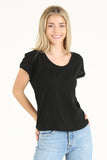 Slubby Scoop Neck T Shirt