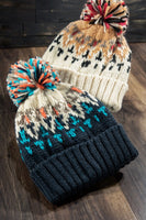 Multicolor Pompom Beanie