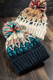 Multicolor Pompom Beanie