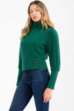 Ribbed Cowl Neck Top