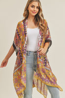Flower pattern kimono
