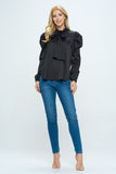 Satin Tie-Front Blouse