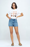 Acid Wash Denim Shorts -