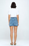 Acid Wash Denim Shorts -