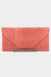Oversized Snakeskin Clutch