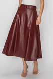 Full Faux Leather Skirt