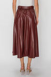 Full Faux Leather Skirt