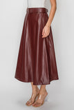 Full Faux Leather Skirt