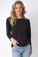 Shoulder Pad Puff Midi Sleeve Top