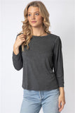 Shoulder Pad Puff Midi Sleeve Top