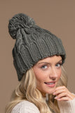 Knitted Basic Beanie with Pompom