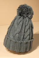 Knitted Basic Beanie with Pompom