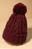 Knitted Basic Beanie with Pompom
