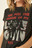 KISS Love Gun Portrait Vintage-Print Graphic Tee