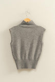 High Neck Sleeveless Knit Top