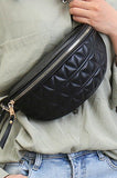 Siri Vegan Leather Sling Fanny Waist Bag Crossbody