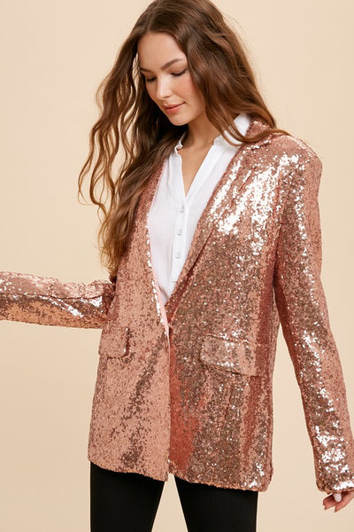 Rose Gold Boyfriend Blazer