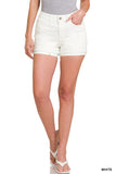 White Denim Shorts
