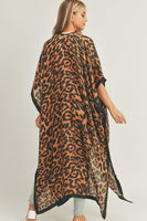Leopard Pattern Long Kimono
