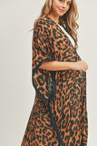 Leopard Pattern Long Kimono