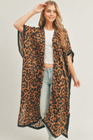 Leopard Pattern Long Kimono