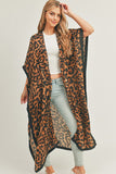Leopard Pattern Long Kimono