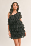 Mesh tiered dress