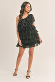 Mesh tiered dress