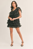 Mesh tiered dress