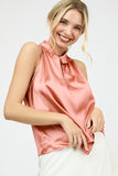 TWIST NECK HALTER TOP