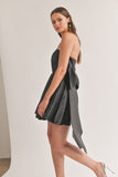 Back Ribbon Detailed Tube Mini Dress