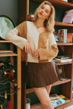 Faux Leather Pleated Skirt