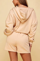 LONG SLEEVE ZIP UP HOODED ROMPER