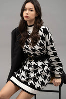 Houndstooth Sweater Dress