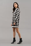 Houndstooth Sweater Dress