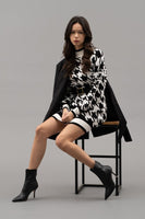 Houndstooth Sweater Dress