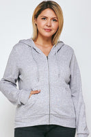 Relaxed Zip-up hoodie - Plus